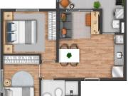 Apartamento com 41m² sendo 2 dormitórios e vaga de carr0...