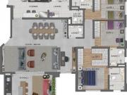 Apartamento com 4 dormitórios com 132 m², com 2 vagas a...