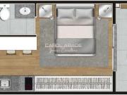 Apartamento com 55,92 m², 2 dormitórios, 1 vaga, Suíte...