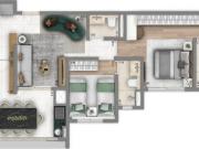 Apartamento com 72 m², 2 quartos sendo 2 suítes à venda...