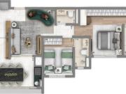 Apartamento com 72 m², 2 quartos sendo 2 suítes à venda...