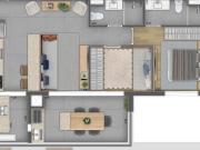 Apartamento com 72m², 2 dormitórios, 1 vaga no 16º andar...