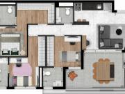 Apartamento com 95 m², 3 Suíte, 4 Banheiros, 2 vagas a...