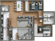 Apartamento com 98,9 m², 3 dormitórios, 2 suítes a venda...