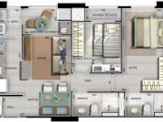 Apartamento com dois quartos no Edifício Villagio Calábria