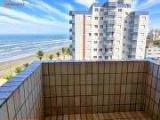 Apartamento com sacada vista mar | Prédio frente mar com...