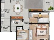 Apartamento com três dormitórios no Bacacheri Apartamento com três dormitórios no Bacacheri