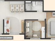 Apartamento com unidade de 40 a 41m² 2 dormitórios, com...