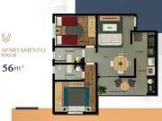 Apartamento com Varanda no Castelo