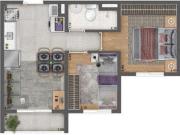 Apartamento de 1 e 2 dorms com sacada na Penha, ao lado...