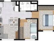 apartamento de 1 quarto a venda 199mil * mensais a...