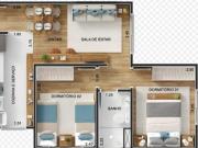 Apartamento à venda com 2 dormitórios e varanda no...