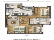 APARTAMENTO DE 74,2M², 1 Dormitório,2 BANHEIROS,NO...