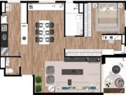 Apartamento em Alphaville de 78m², 2 suítes, 2 vagas,...