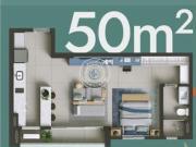 Apartamento em Jardim Veraneio, Campo Grande/MS de 50m²...