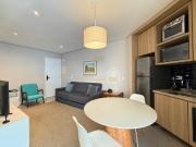 Apartamento Flat Vista Mar 1 quarto Pompeia Santos