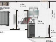 Apartamento Garden, 01 quarto à venda no Bairro Portão...