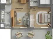 Apartamento Garden, 1 dormitórios, 59.46 m², em Rio Branco