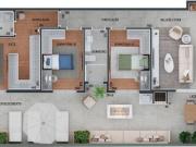 APARTAMENTO GARDEN 211M² 3 QUARTOS 1 SENDO SUÍTE 2 W.C....