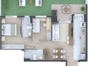 APARTAMENTO GARDEN 94,90M² 2 QUARTOS 1 SENDO SUITE...