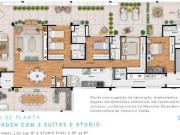 Apartamento Garden, com 285,30m², 3 suítes, 3 vagas, a...