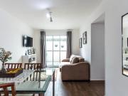 Apartamento Garden Moema mobiliado com quintal, 2...