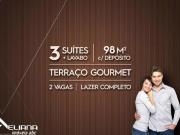 Apartamento lançamento 98 m² 3 suítes e terraço gourmet...