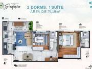 Apartamento na Zona Sul com 2 Quartos sendo 1 suite,...