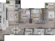 APARTAMENTO NO CABRAL MOBILIADO, 3 QUARTOS, 2 VAGAS,...