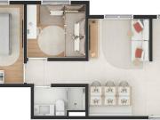 Apartamento no Campo Limpo 40 A 44 m², 2 Dormitório, 7...