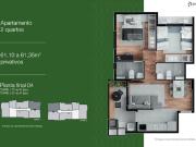 Apartamento no Centro 2 quartos 1 vaga