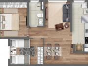 Apartamento no Centro de Viamão, 02 quartos