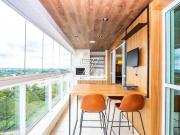 Apartamento no Ecoville, andar alto, face Norte