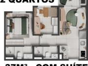 Apartamento no Ipiranga, 37M² 2 Quartos, Suite, Varanda...