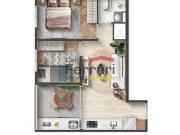 Apartamento no Jardim São Paulo com 3 dormitórios, 1...