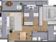 Apartamento novo em condomínio clube no Bigorrilho