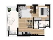 Apartamento para Locação em São Paulo/SP Brooklin 1 Quartos