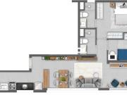 Apartamento para Locação em São Paulo/SP Pinheiros 2 Quartos