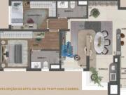 Apartamento para venda em Fundação de 79.00m² com 3...