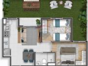 Apartamento para venda em Jardim Novo Ângulo de 40.89m²...