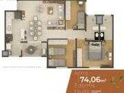 Apartamento para venda em Jardim Santiago de 60.79m² com...