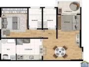 Apartamento para Venda em Praia Grande/SP Aviação 1 Quartos