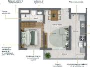 Apartamento para Venda em São Paulo/SP Ipiranga 1 Quartos