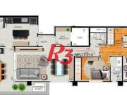 Apartamento para Venda em Santos/SP Embaré 3 Quartos