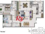 Apartamento para Venda em Santos/SP Embaré 3 Quartos