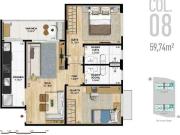 Apartamento para Venda em Teresópolis/RJ Artistas 2 Quartos