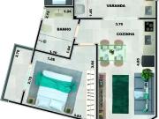 Apartamento para Venda em Ubatuba/SP Praia Grande 1 Quartos