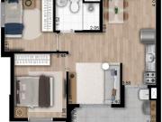 Apartamento para venda em Vila Augusta de 43.00m² com 2...