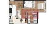 Apartamento para venda em Vila Itapegica de 44.00m² com...