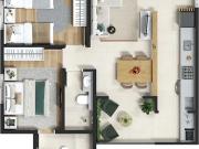 Apartamento para venda tem 52 metros quadrados com 2 quartos